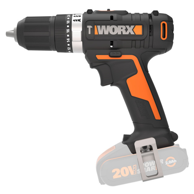 дрель-шуруповерт ударная WORX WX370.9 50Нм 20В Li-Ion без АКБ и ЗУ