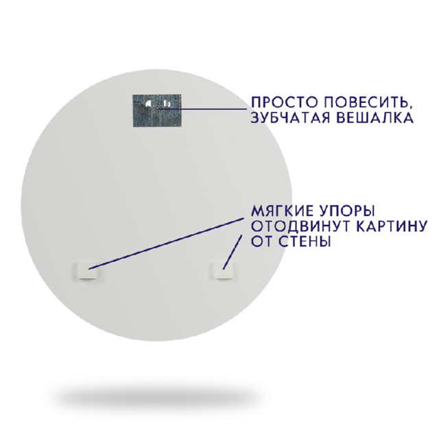 картина на стекле ПРИКОСНОВЕНИЕ D400мм