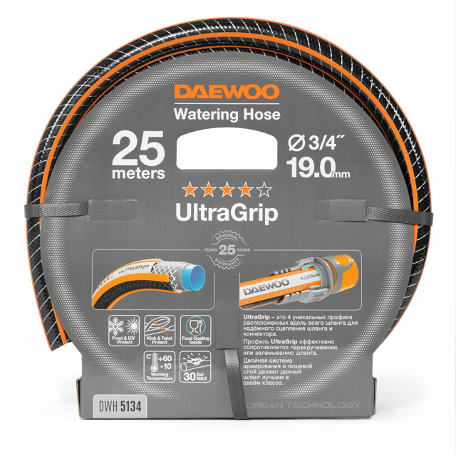 шланг армированный DAEWOO UltraGrip  3/4" 19мм 25м 30Бар