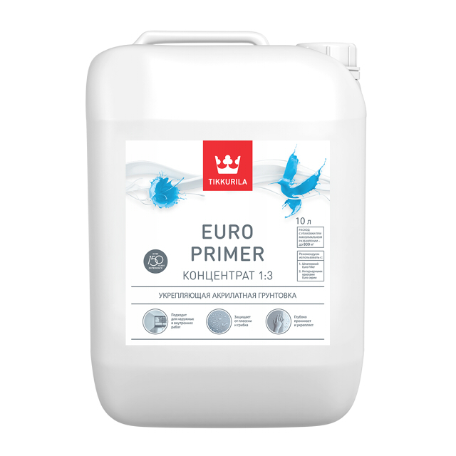 грунт акриловый TIKKURILA Euro Primer 10л, арт.700001237