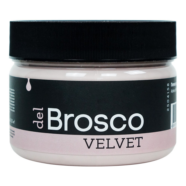 краска акриловая DEL BROSCO Velvet интерьерная 0,25л розовая, арт.2504158