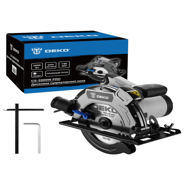 пила циркулярная DEKO CS-2000W PRO 190мм 2000Вт