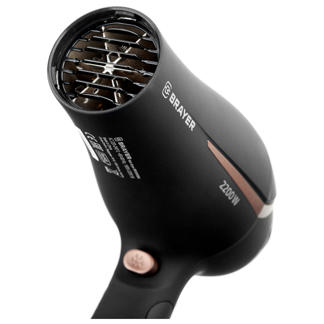 фен BRAYER BR3000BN 2200Вт 2 скорости складная ручка