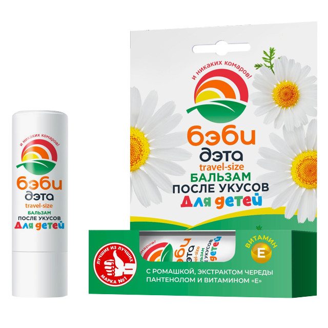бальзам-карандаш ДЭТА Бэби Travel size для детей после укусов 4,2мл