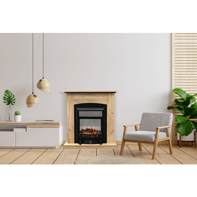 каминокомплект Royal Flame BERGEN STD + Aspen Black дуб галифакс