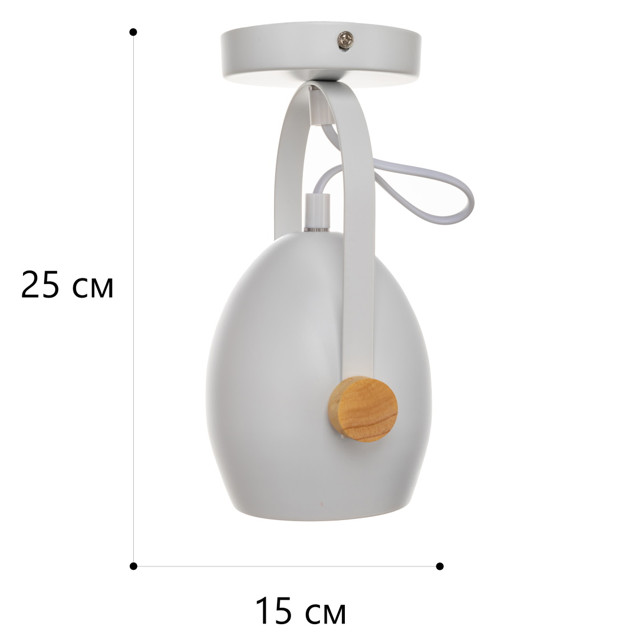 спот LAMPLANDIA Bud E27 1х60Вт металл белый
