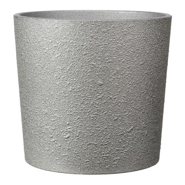 кашпо из бетона Саванна кедр 2,7л d18 h16 серебро