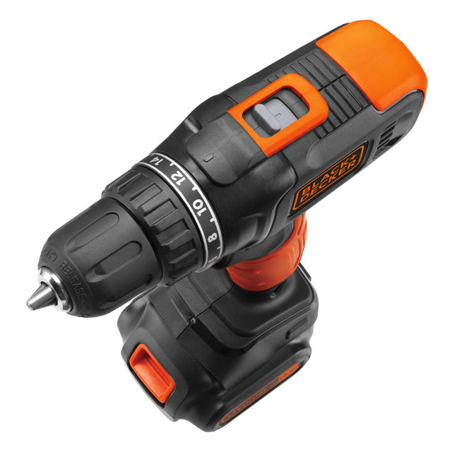 дрель-шуруповерт BLACK&DECKER BCD7122CK-RU 10,8В Li-lon 1,5Ач 2 аккумулятора