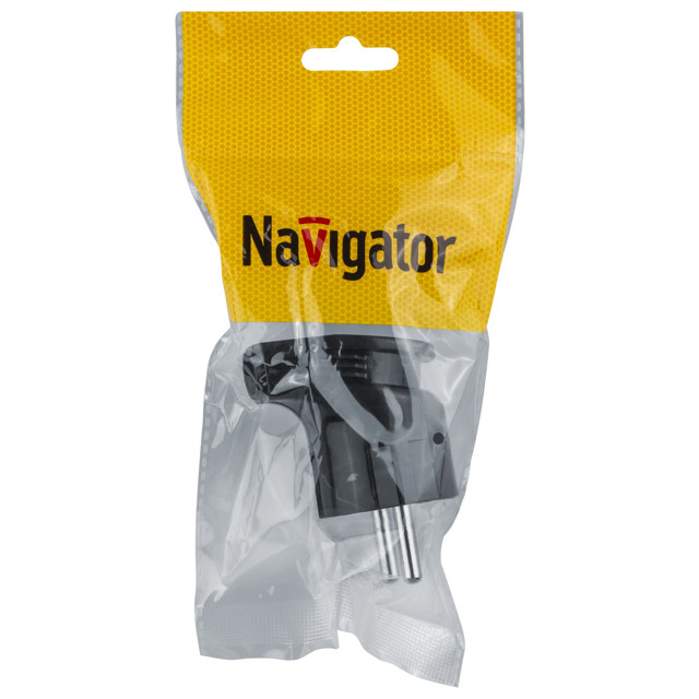 вилка угловая NAVIGATOR NCA-PL04 16A E-BL с/з черная