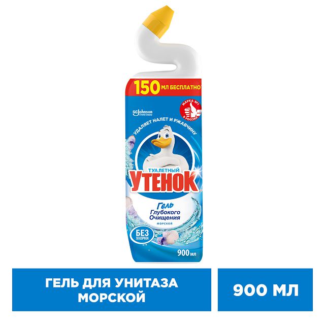 средство для туалета ТУАЛЕТНЫЙ УТЕНОК 5в1 Морской гель 900мл