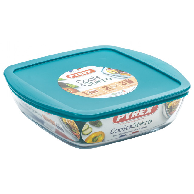 блюдо для запекания PYREX Cook&Store 20х17х5,5см с крышкой жаропрочное стекло