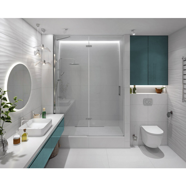 керамогранит GLOBAL TILE Princess 40x80 белый волна