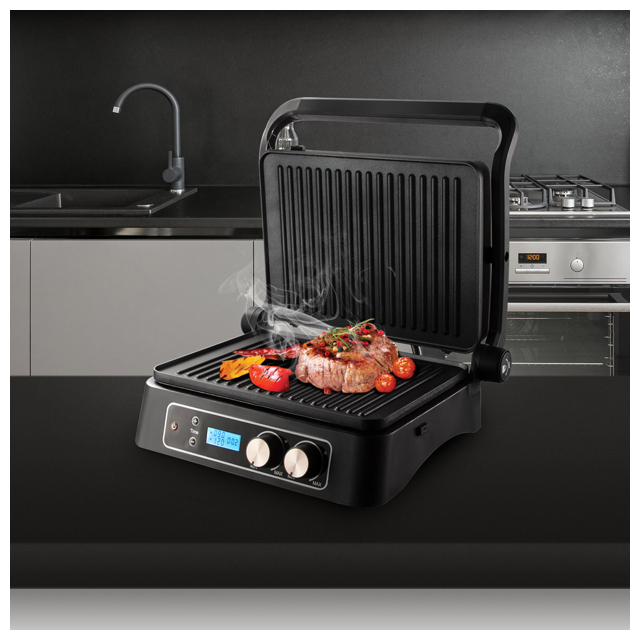 электрогриль REDMOND SteakMaster RGM-M817D 2000 Вт черный/сталь