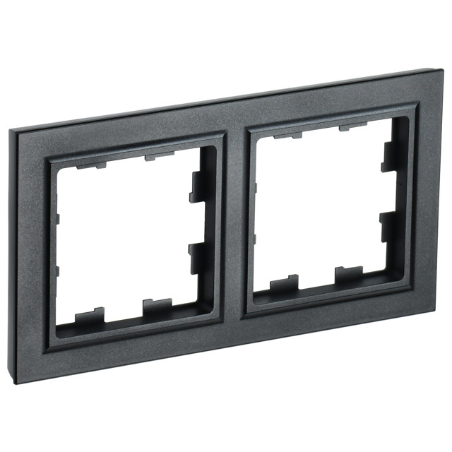 рамка 2 поста IEK BRITE черный рамка 2 поста IEK BRITE черный