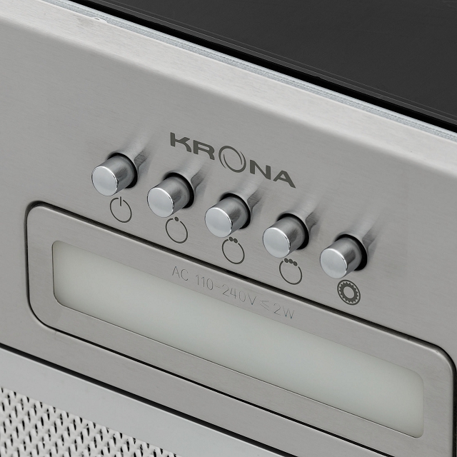 вытяжка полновстраиваемая KRONA AMELI LIGHT 600 INOX PB 60 см 633куб нерж.