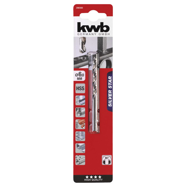 сверло по металлу KWB SILVER STAR 6х90мм