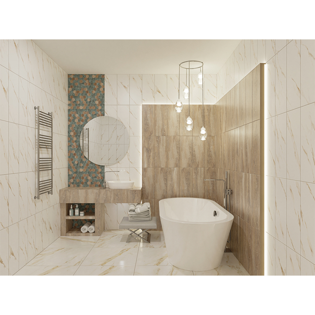 плитка настенная AZORI Calacatta ivory forma 20,1х50,5 гексагоны