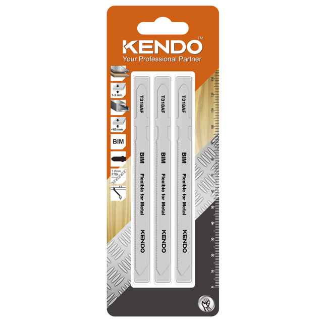 пилки для лобзика по металлу KENDO T318AF 3шт