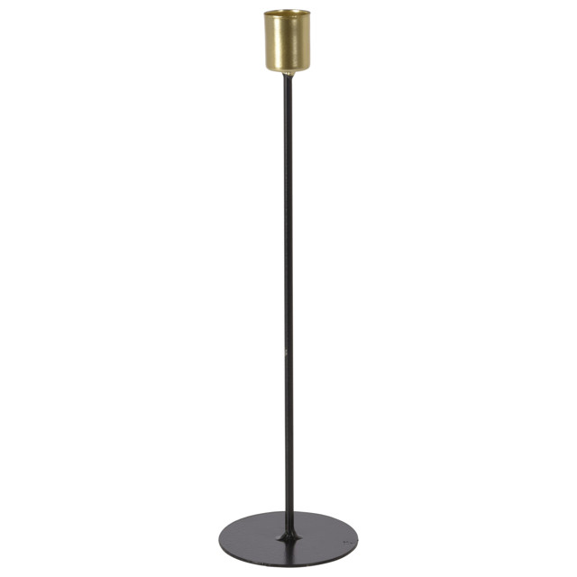 подсвечник KOOPMAN 12х12х30,5см металл черный, золотой