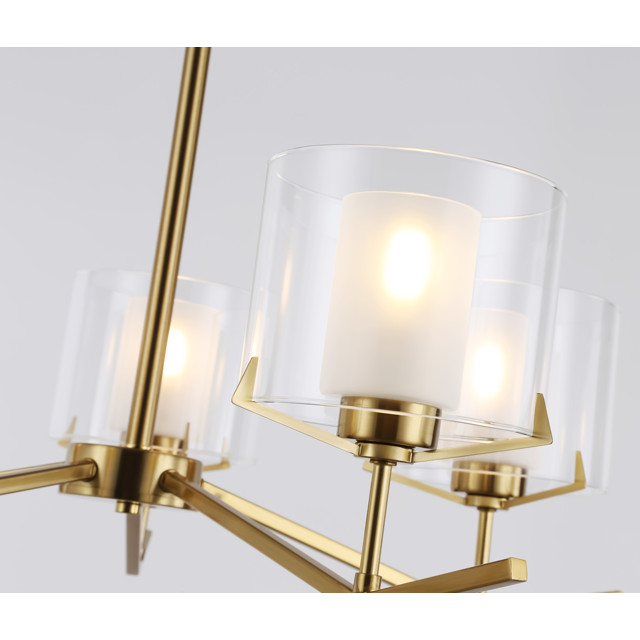 люстра потолочная AMBRELLA High Light E14 5х40Вт латунь/белый матовый