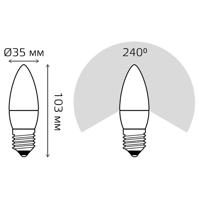 лампа GAUSS Elementary 10Вт E27 LED 750Лм 4100K свеча