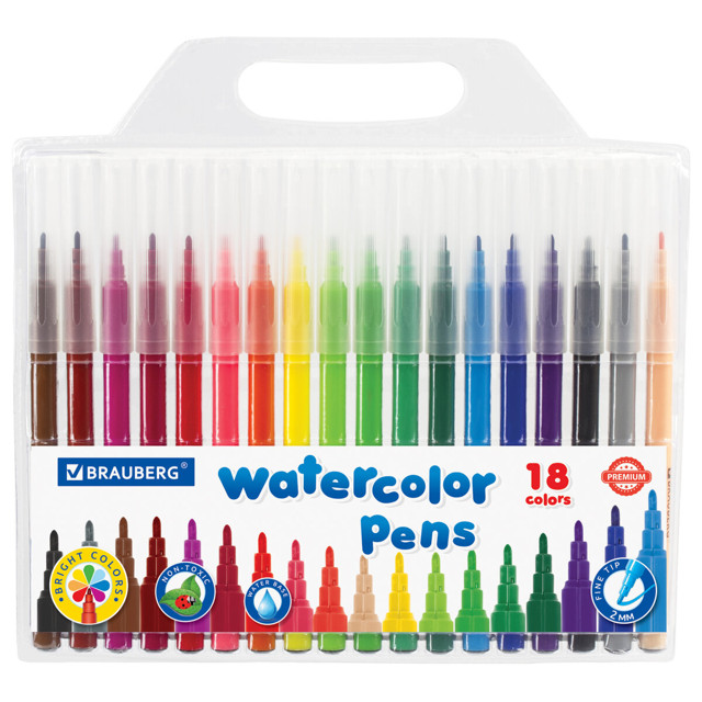 набор фломастеров BRAUBERG Premium classic 18цв набор фломастеров BRAUBERG Premium classic 18цв
