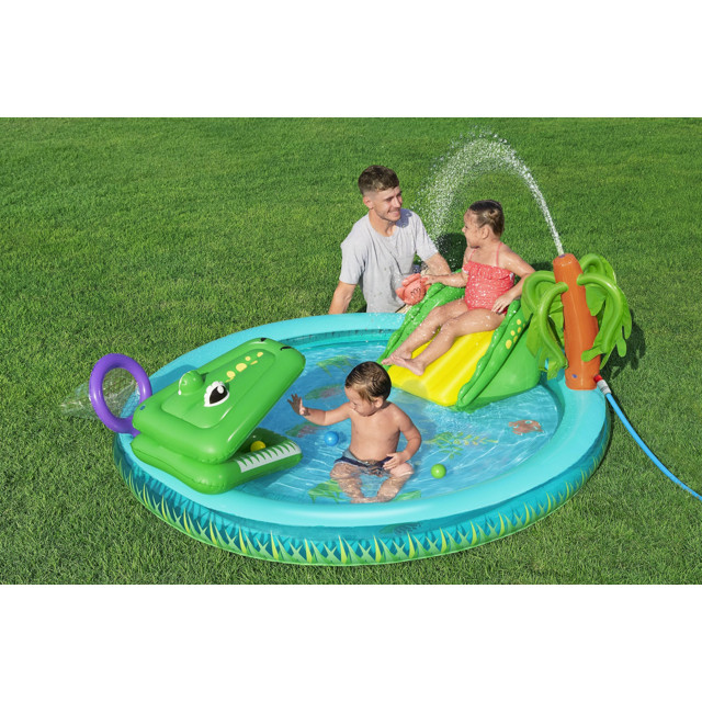 бассейн с горкой BESTWAY 193х152х74см 210л