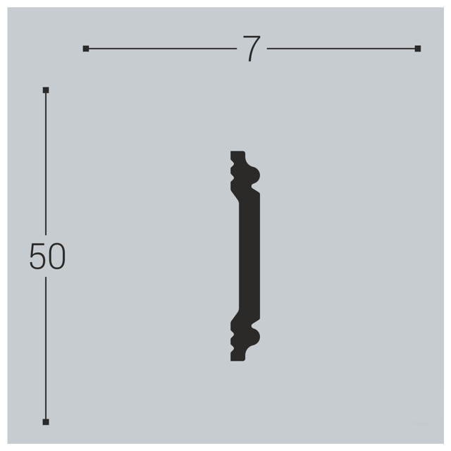 молдинг BELLO-DECO М5 50х7х2000мм полимер(xps) белый, арт. 00-00004625