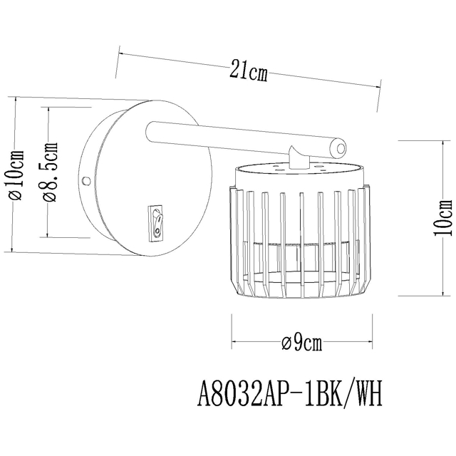 бра ARTE LAMP Atria GX53 1х12Вт алюминий белый