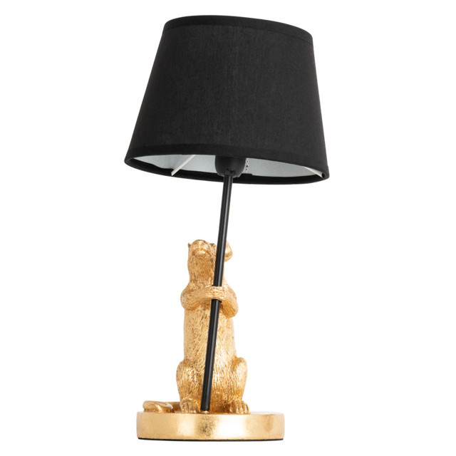 лампа настольная ARTE LAMP Gustav E14 40Вт ткань черный золото