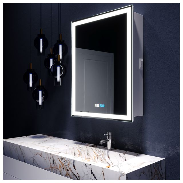 шкаф зеркальный SILVER MIRRORS Киото 60 правый сенсор диммер термометр часы