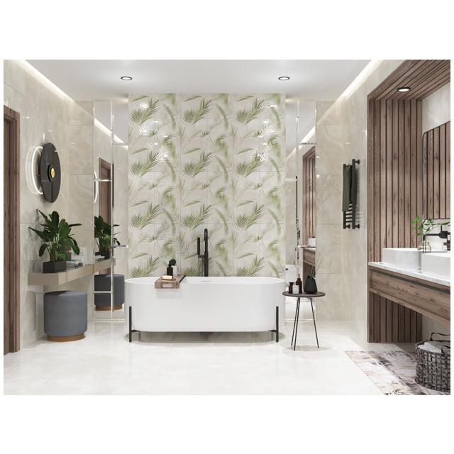 панно настенное AZORI Latila feuille 63х63 бежевый