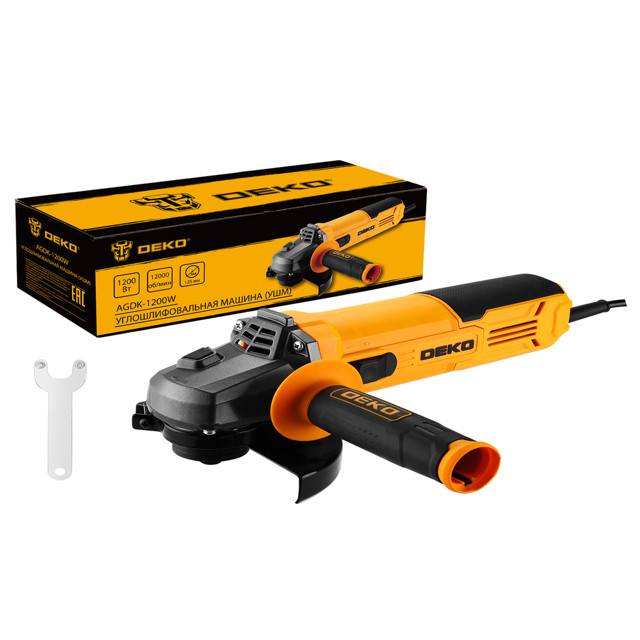 шлифмашина угловая DEKO AGDK-1200W 125мм 1200Вт