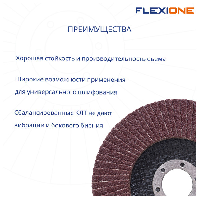 круг лепестковый плоский FLEXIONE 125х22мм Р80