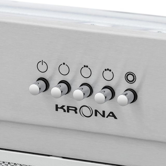 вытяжка встраиваемая KRONA KATE 600 inox PB K 60см 640куб нерж.