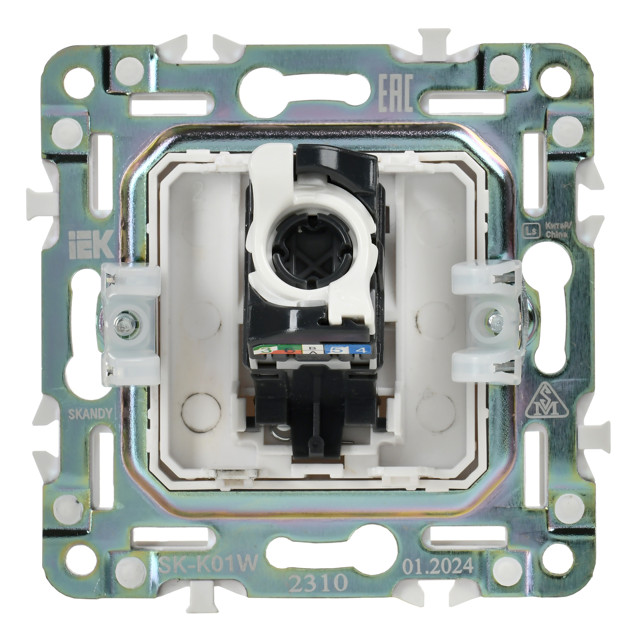 розетка компьютерная RJ45 кат.5E IEK Skandy арктический белый