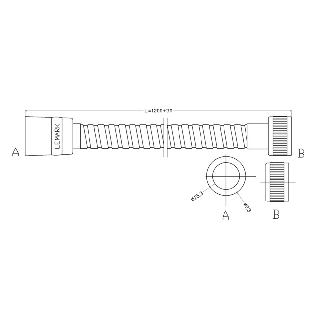 шланг для душа LEMARK 120 см