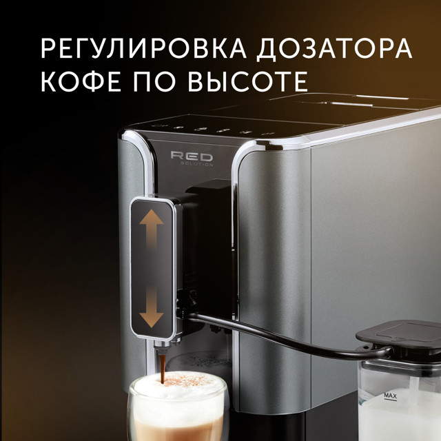 кофемашина RED SOLUTION RCM-1550 1470Вт 19 Бар черный/серый