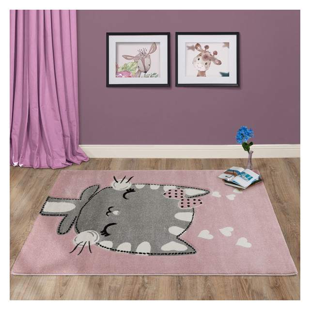 ковер CHILDWORLD 1330х1950мм полипропилен C553 L.PINK/GREY