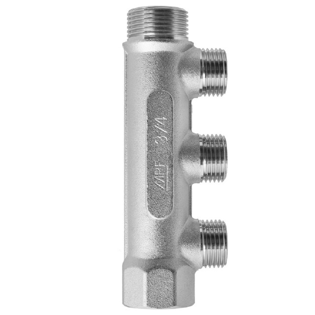 коллектор 3 выхода 3/4" х 1/2" НР латунь
