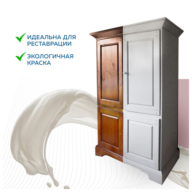 краска для мебели и декора FARBITEX PROFI Easydekor акриловая белая 1л, арт.4300011680