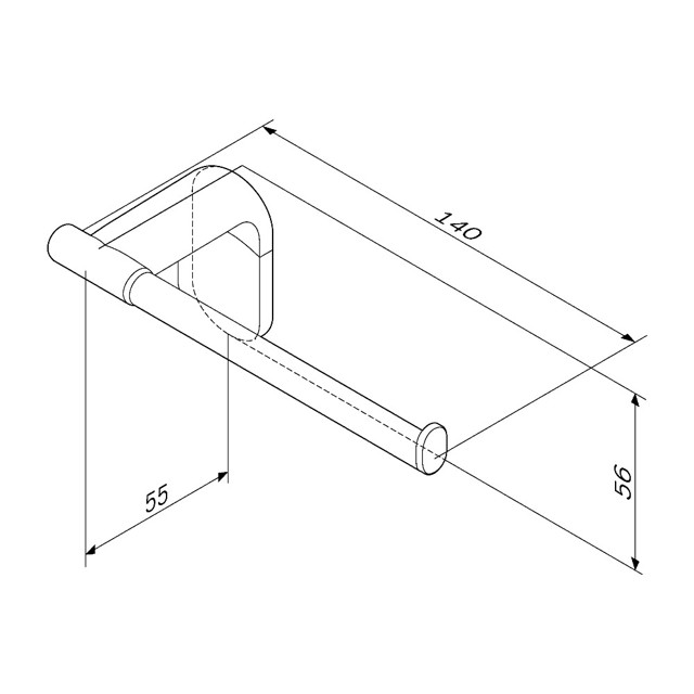 бумагодержатель AM.PM X-Joy открытый металл черный
