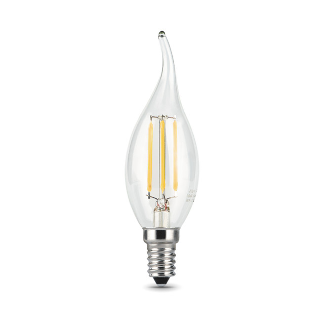 лампа GAUSS Filament 7Вт Е14 LED 580Лм 4100К свеча на ветру