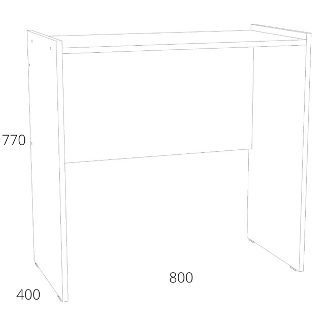 стол туалетный СИМПЛ 800х400х770мм белый/дуб сонома