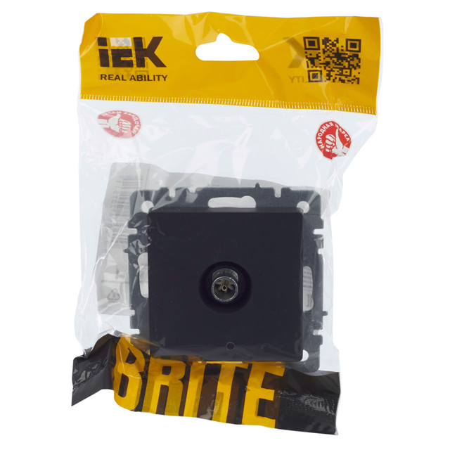 розетка TV оконечная IEK BRITE графит