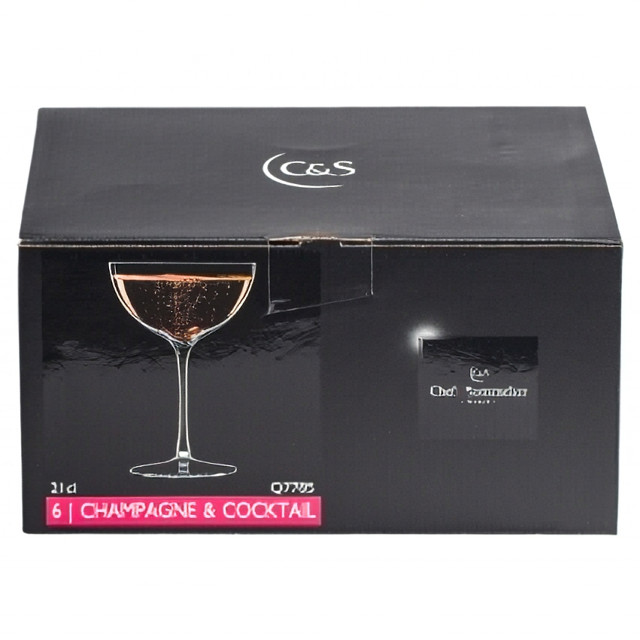 набор креманок C&S Champagne & cocktail 6шт 210мл стекло шампанское