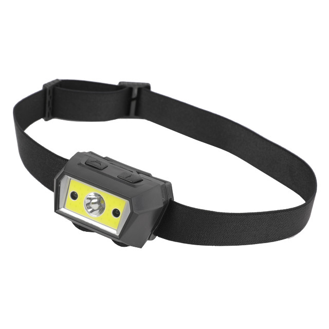 фонарь налобный FEBOX 3Вт LED COB  250Лм 3xААА 6 режимов зеленый