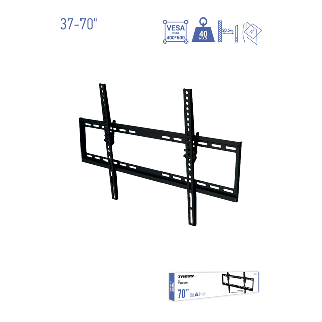 кронштейн TRESS WM 2046T VESA 100-400х600 до 40кг накл/черн. для телевизора