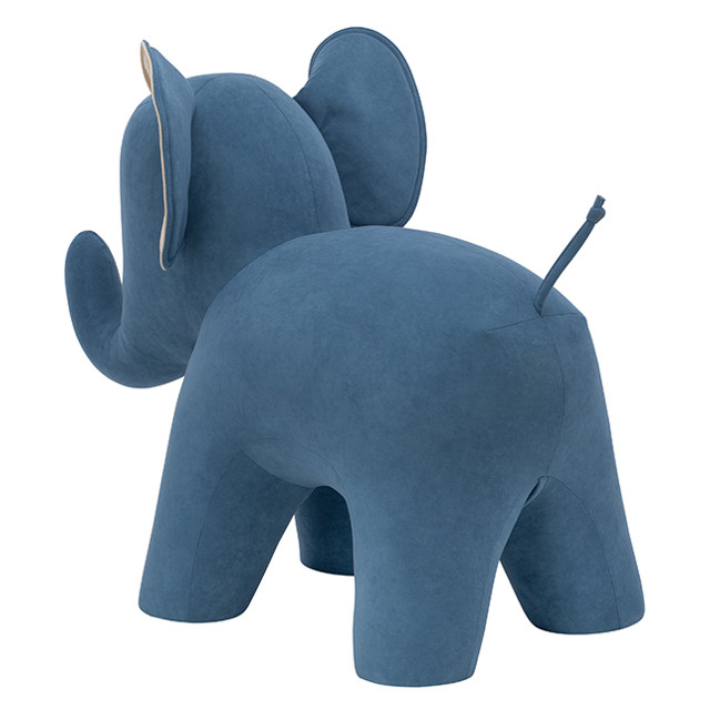 пуф Leset Elephant 400x950x750мм синий/белый