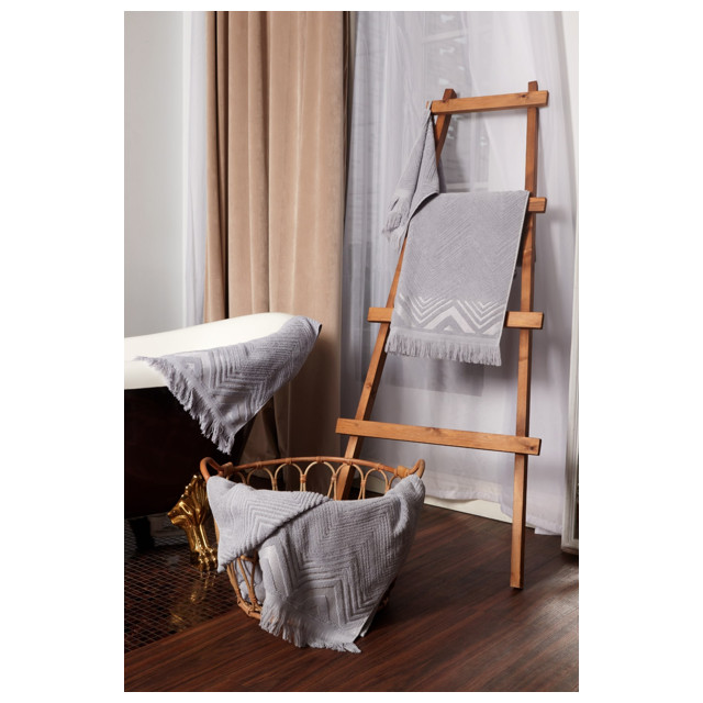 полотенце махр. STENOVA HOME Relax 50х100см серый, арт.16892